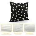 thumbnail image 4 of COMIO  Valentine's Day Pillow Covers White Hearts Decor Black Throw Pillow Covers Valentine's Day Cushion Case Decoration for Sofa Couch, 4 of 5