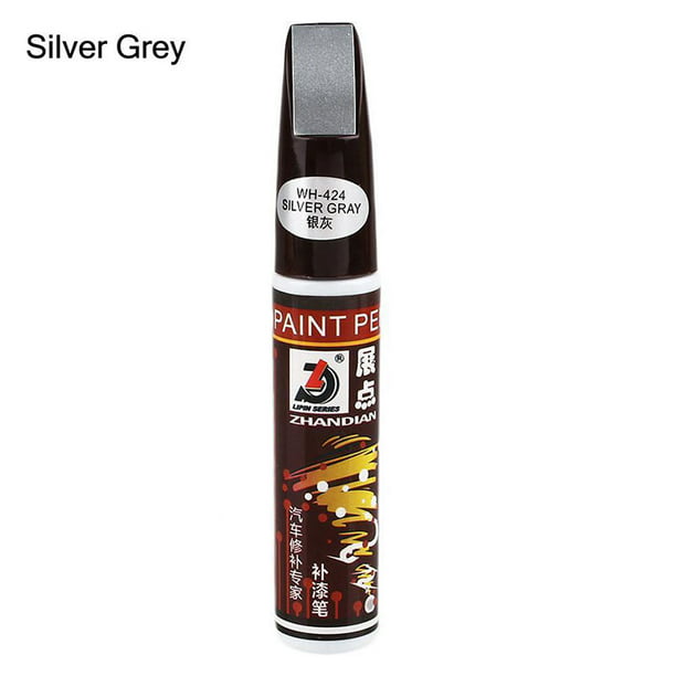 Car Scratch Repair Agent Auto Touch Up Pen Car Care Scratch Clear Remover  Paint Care WaterproofAuto Mending Fill Paint Pen Tool（model：Metallic silver  grey）