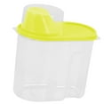 thumbnail image 1 of Caja de almacenamiento de alimentos de plástico de 2,5 l, contenedor hermético con tapas para verter, botellas de almacenamiento de cereales de Almacenamiento y organización del hogar Amarillo 1.9L Injueey HA002828-04, 1 of 6