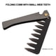 thumbnail image 4 of Peine para peinar el cabello Ecomeon peine plegable de dientes anchos mango de acero inoxidable, 4 of 6