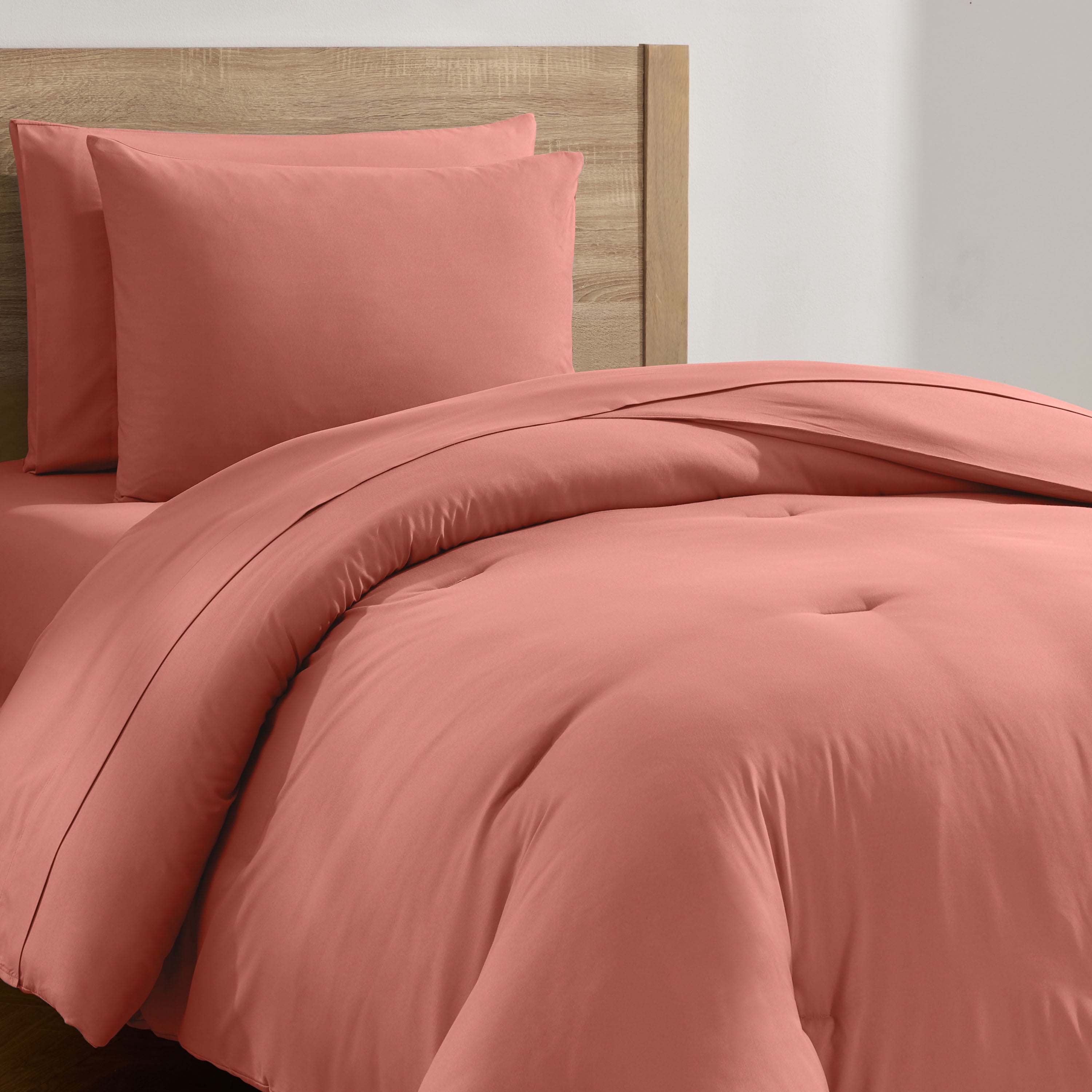 LammaLoe Twin XL Comforter Sets, 5 Piece Bed in a Bag, Ultra Soft Dorm Bedding Comforter Set with Sheets, All Season Bed Set, Terracotta
