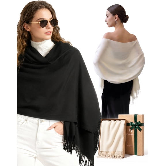 FURTALK Pashmina Shawl Wraps for Women Evening Dresses Blanket Scarves Fashion Scarf Wedding Gifts