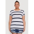 thumbnail image 2 of Womens Plus Size Striped Tee, 2 of 5