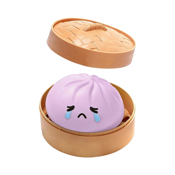 Yippzo Large Crying Dumpling Squishy Stress Ball, 3.35 Inch Jumbo Rainbow Mystery Squishy Bun Sensory Toys for Anxiety Relief Fidget, for Party Favors