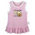 thumbnail image 1 of I Know the Guac Is Extra Funny Dresses For Baby, Newborn Babies Skirts, Infant Princess Dress, 0-24M Kids Graphic Clothes (Pink Sleeveless Dresses, 12-18 Months), 1 of 4