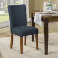 thumbnail image 4 of HomePop Parsons Chaise de Salle à Manger Rembourrée Accent Classique, Lot de 2, Bleu Marine, 4 of 14