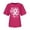 Hot Pink, variant on XDZJLR Cancer Awareness Women T Shirt Ladies Pink Ribbon Graphic Round Neck Short Sleeve T Shirt Tops T-Shirts Black Xl