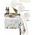 thumbnail image 2 of White Birthday Table Cloth, Colorful Confetti Ribbons Polka Dots Classroom Waterproof Tablecloth for Square Tables, Reusable Washable Fabric Table Cover for Restaurant Kitchen Dining Tables 54"x54", 2 of 6