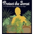 thumbnail image 2 of Women's Star Wars Protect the Forest or Else I Will Use My Magic, C-3PO  Graphic Tee Navy Blue Medium, 2 of 4