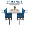 thumbnail image 4 of uhomepro 5 Pieces Dining Table Set, Marble Top Dining Table and Chairs Set for 4 Person, Upgraded Sturdy Iron Frame Dining Room Table Set with 4 Velvet Upholstered Chairs for Small Dining Room, 4 of 13