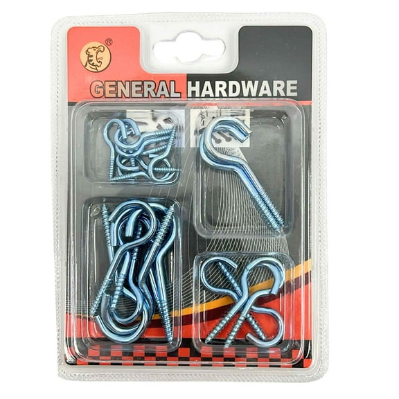 4 Sizes of Screw-In Ceiling Hooks