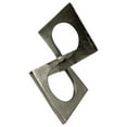 thumbnail image 2 of Bergamo Art 8.5 inch Decorative Handmade Aluminum Square Sculpture in Nickel, 2 of 7