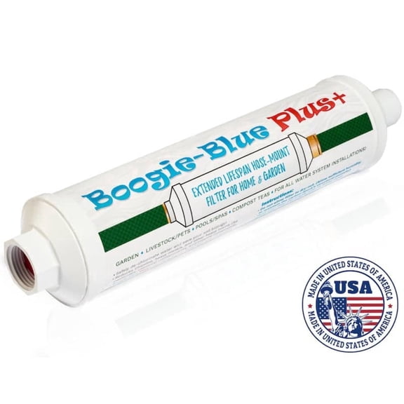 Boogie Blue Plus Garden Hose Water Filter, Outdoor & RV Use, 45k Gallon