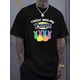 thumbnail image 1 of Men's Casual Short-Sleeve T-Shirt with "Chillin' with My Peeps" Lettering & Bunny Graphic - Lightweight Summer Tee for Casual Attire, Regular Fit, Casual Sporty Tee, Comfy Tee, 1 of 7