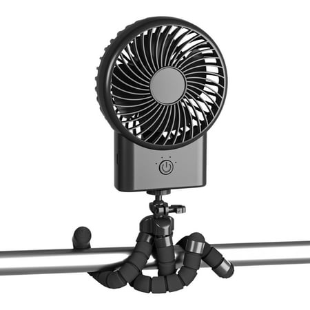 

Stroller Deformation Fan | Personal Desk Fan | Octopus Stroller Fan USB Rechargeable Fan with 3 Speeds and Flexible Tripod Design for Stroller Outdoors
