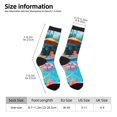 thumbnail image 2 of Picia Tropical Poolside Relaxation Print Athletic Socks for Men & Women – Cushioned Moisture-Wicking Crew Socks for Sports, Running, and Training, Soft & Breathable Size 5-11, 2 of 6