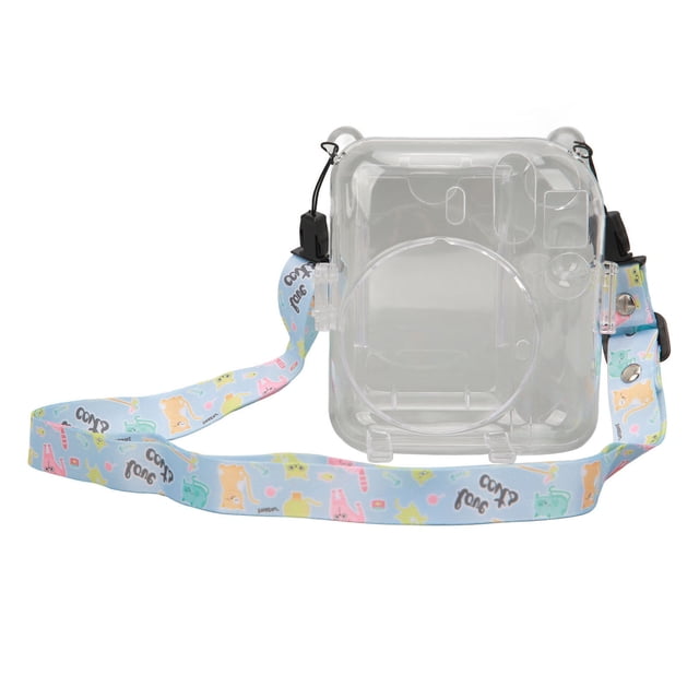 Scratch PC Camera Case with Comfortable Touch, Suitable for Mini12 Camera, Transparent Shell, Shoulder Strap, Personalized Stickers, Photo Storage Compartment