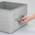 thumbnail image 4 of mDesign Foldable Fabric Bin for Cube Organizer - 4 Pack - Gray, 4 of 8