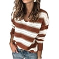 thumbnail image 1 of Pulls Décontractés Manches Longues Col Rond Couleur Patchwork Pull en Tricot Tops, 1 of 5