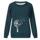 thumbnail image 4 of ICHUANYI Liquidación Camisas casuales de manga larga para mujer Sudadera con cuello redondo estampada Jersey Túnica suelta Tops ICHUANYI WER202308257081, 4 of 7