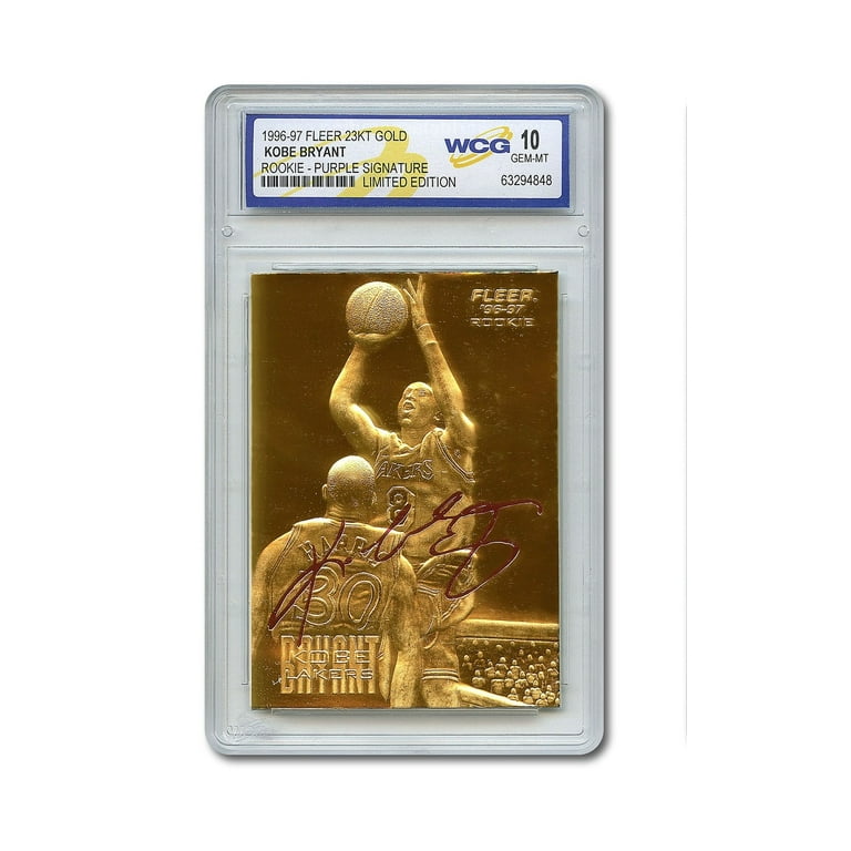 limited edition basketball cards Fleer Kobe Bryant 1996-97 Rookie Gold Card, 23KT, Gem Mint 10, 2025 Topps Chrome Stephon Castle Signature Style Blue Refractor Auto /150 PSA 10 1992 NBA Hoops / Mcdonald's