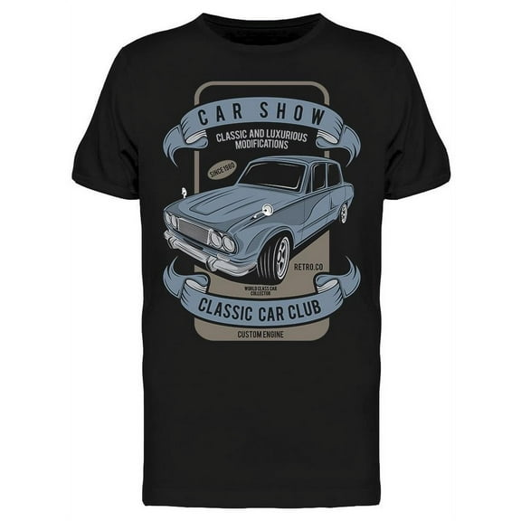 Car Show, Classic Cartoon T-Shirt Men -Image by Shutterstock, Male 3X-Large