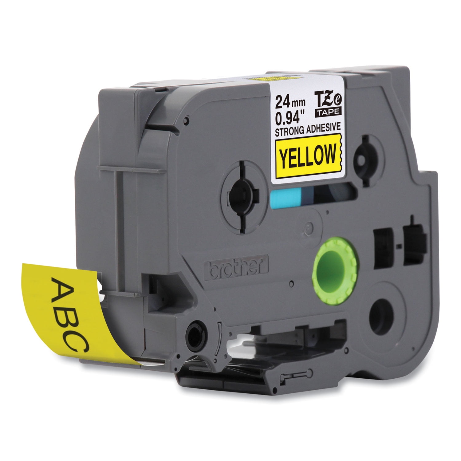 Brother Genuine P-touch TZE-S651 Tape, 1" (0.94") Wide Extra-Strength Adhesive Laminated Label Maker Tape, Black on Yellow, 0.94 in. x 26.2 ft. (24mm x 8M), TZES651