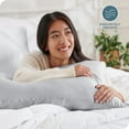 thumbnail image 3 of Bare Home Satin Body Pillowcase - Luxury Pillowcase - Soft and Smooth - Breathable - Envelope Closure, Silver, 3 of 7