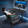 thumbnail image 4 of EUREKA ERGONOMIC Height Adjustable Computer Tower Stand, 2-Tier ATX-Case CPU Holder Cart Under Desk Mobile PC Laptop Standing Table Home Office Gaming Accessories w/ Rolling Wheels & Mouse Pad, Black, 4 of 15