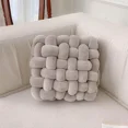 thumbnail image 7 of ColourTree 12'' L x 13'' W Taupe 2 Pcs Knot Pillow Soft Throw Pillow Home Decoration Cushion Square Office Knotted Plush Throw Cushion, 7 of 7