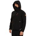 thumbnail image 2 of Men's Winter Jacket Softshell Fleece Lined 5 Pockets Reflective - Black, 2 of 7