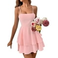 thumbnail image 2 of Women'S Backless Tie Short Dress Summer Models Halter Dresses Pink M, 2 of 8