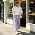 thumbnail image 7 of Cargo Sweatpants for Men Lightweight Open Bottom Straight Leg Sweatpant Pockets Plus Size Big and Tall Joggers, 7 of 7