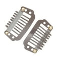 thumbnail image 4 of Unique Bargains 20 Pcs 8-Teeth Snap Wig Hair Clips for Hair Extension Brown, 4 of 5
