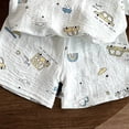 thumbnail image 5 of KPOPLK Toddler Girls Pajamas Kids Pajamas Set Ruffled Short Sleeves Summer Pjs Sleepwear for Girl Size 5-6 Years, 5 of 5