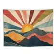 thumbnail image 5 of Shiartex Sun Tapestry Boho Mountain Abstract Wall Hanging Tapestries Small Sunrise Sunset Western Retro Tapestrys Hippie Aesthetic Vintage Geometric Rainbow  Living Room Dorm Painting, 5 of 6