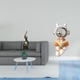 thumbnail image 2 of Estatua abstracta de con llamas, figura de resina de arte moderno, escultura decorativa para sala de estar, vitrina, mesa, centro de mesa,, 2 of 8