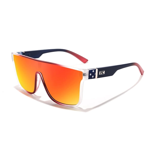 Gafas de sol FEISEDY B2996 Red Star, lente espejada de 62 mm