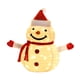 thumbnail image 2 of Brillante Muñeco Nieve 40 Luces LED Brillantes Adornos Navideños Iluminados 8 Modos Sincronización, 2 of 9
