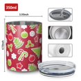 thumbnail image 4 of 12oz Coffee Tumblers Red Christmas Decoration Pattern Stainless Steel Vacuum Insulated Travel Tumbler Coffee Cups Mug with Lid and Straw with Cleaning Brush for Cold & Hot Drinks, 4 of 5