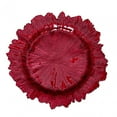 thumbnail image 3 of Assiette de Présentation Plateau Décoratif en Verre 13 Pouces Plateau de Service Assiette de Service Décorative Rouge, 3 of 9