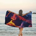 thumbnail image 6 of SHERONV Volcano Eruption Quick Dry Bath Towel 27.5x55in Ultra-Fine Fiber Towel for Beach Vacations and Outdoor Recreation 55x27.5in, 6 of 7