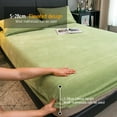 thumbnail image 6 of Quinlirra Queen Size Crystal Velvet Bed Sheet Set Light Green 3 Piece, 6 of 8