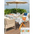 thumbnail image 4 of Outdoor Tablecloth with Umbrella Hole and Zipper, Fall Rectangle Table Cloth 60x84 Inch Waterproof Tablecloth, Orange Green Pumpkin Thanksgiving Eucalyptus Wood Picnic Table Cover for Patio Camping, 4 of 7