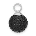 thumbnail image 2 of Sterling Silver Stellux Black Crystal Ball Pendant QP2547, 2 of 3