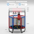 thumbnail image 7 of 55” Toddler Trampoline for Kids with Enclosure, Kids Trampoline, SEGMART Indoor Trampoline, Small Trampolines for Kids, Mini Trampoline with Sandbag, Rings, Ocean Balls, Gifts for Boys, Girls, 7 of 7