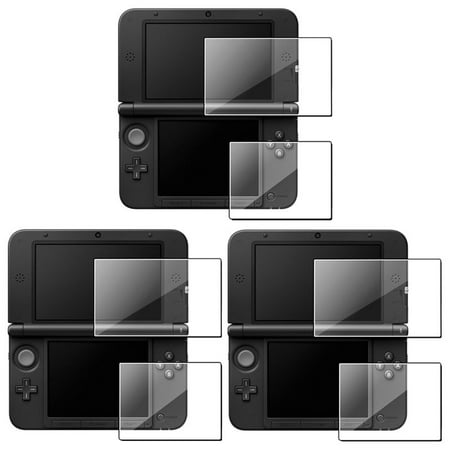 Insten 3 x Clear Top+Bottom Screen Protector 2-LCD Film For Nintendo NEW 3DS XL LL / 3DS XL LL - Bundle Set