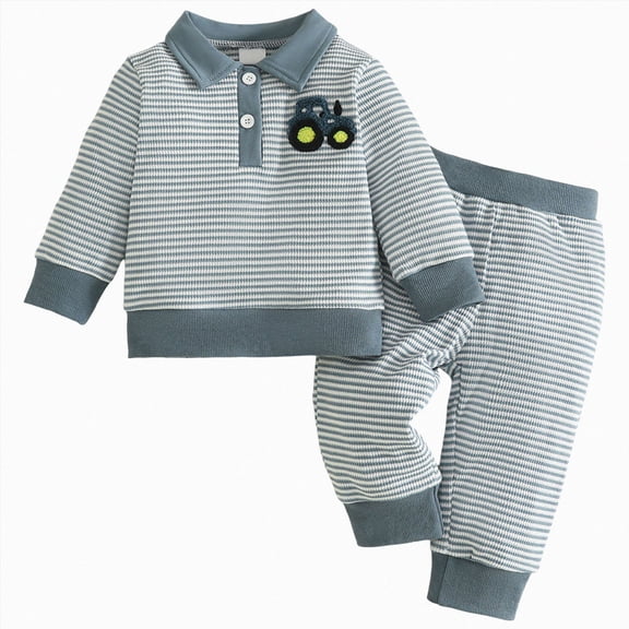 HCNTES Baby Boy Winter Clothes Toddler Baby Boy Fall Winter Clothes 12 18 24 Months 1T 2T 3T 4T 5T Cartoon Car Pattern Long Sleeve Tops and Long Pants Set Fall Sweatsuits Outfits