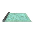 thumbnail image 2 of Ahgly Company Indoor Round Oriental Light Blue Traditional Area Rugs, 4' Round, 2 of 4
