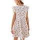 thumbnail image 5 of Sunloudy - Vestido suelto de verano para mujer, estampado sólido/floral, mangas volantes plisadas, cuello en V, vestido corto Sunloudy  moda, 5 of 8